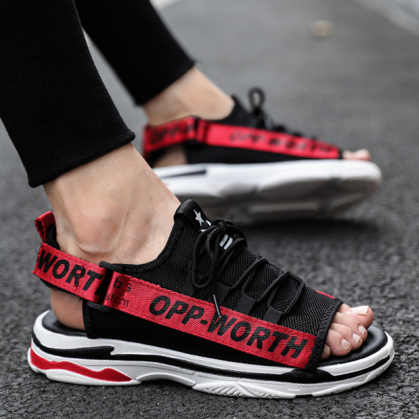 ÚJ modell modern férfi szandál fűzővel és vastag talppal