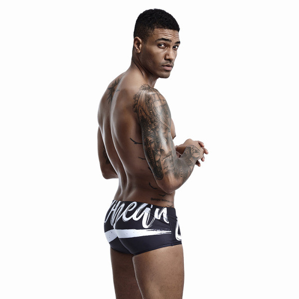 Ανδρικό μαγιό με ελαστική μέση και επιγραφή