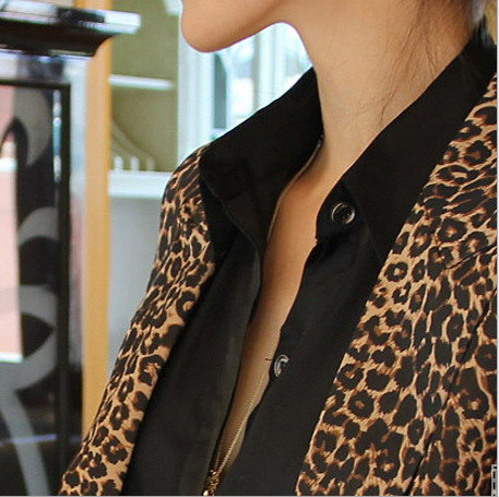 Νέο μοντέλο ανοιξιάτικο σακάκι  με τύπωμα  λεοπάρ