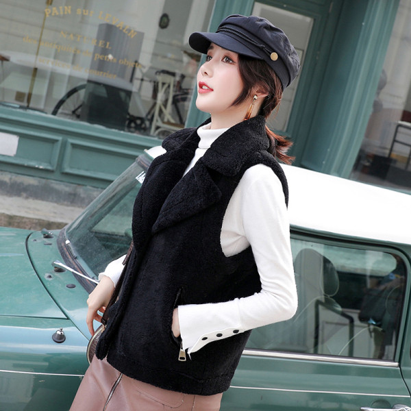 Vestă de puf de primăvară-toamnă cu fermoare