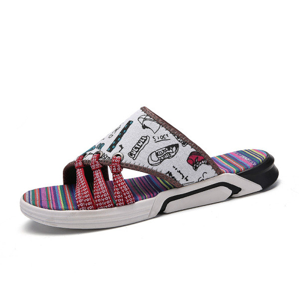 ΝΕΟ μοντέλο ανδρικές καθημερινές  παντόφλες με κορδόνια και απλικέ