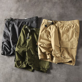 Alkalmi férfi 3/4-es nadrág gumival