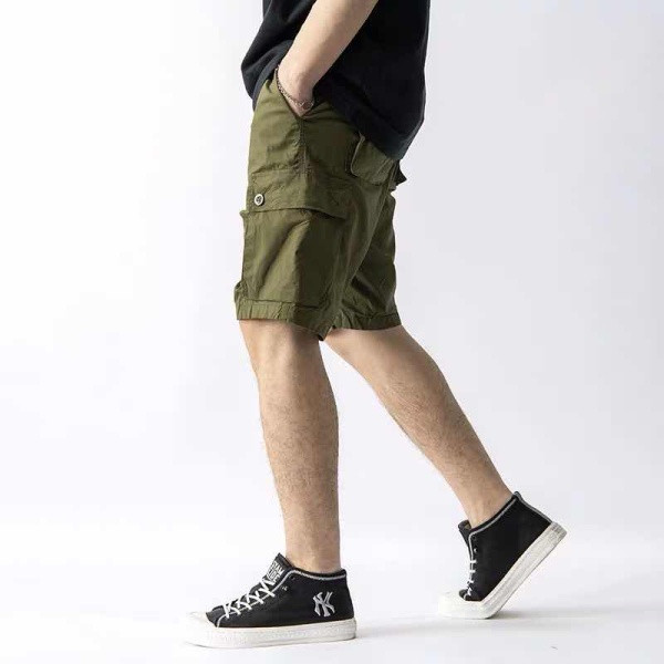 Alkalmi férfi 3/4-es nadrág gumival