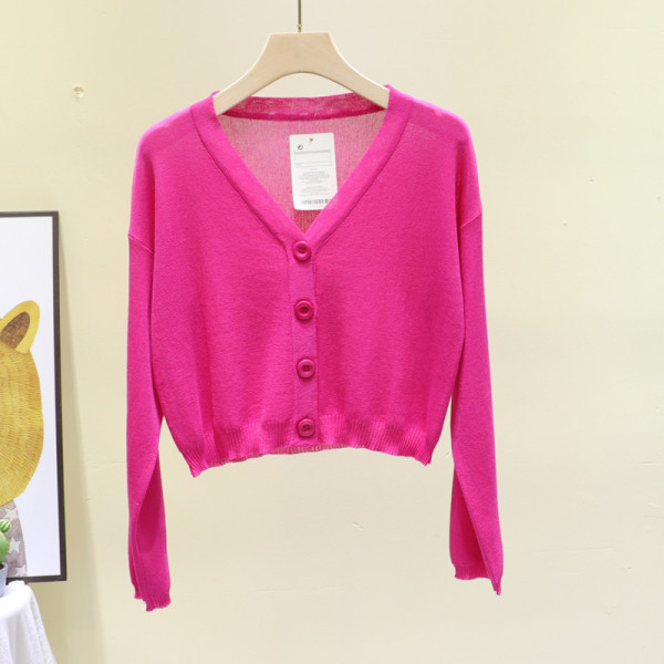 Moderna sieviešu veste - ar pogām un špica kakla izgriezumu