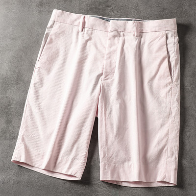 Csíkos férfi 3/4-es nadrág zsebekkel