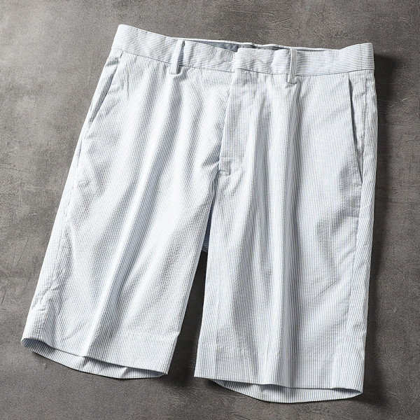 Csíkos férfi 3/4-es nadrág zsebekkel