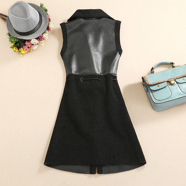 Μακρύ γιλέκο άνοιξη-φθινόπωρο με κορδόνια