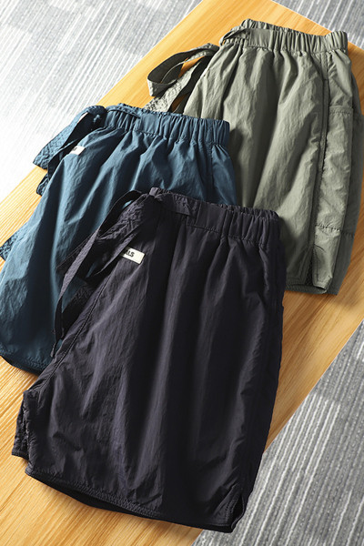 Meeste vabaaja lühikesed lipsudega lühikesed püksid