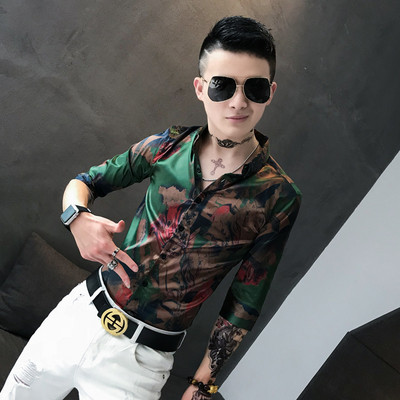 Nyári ing mintás mintával, 3/4 vagy hosszú ujjú