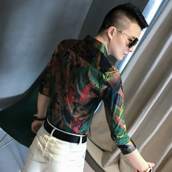 Nyári ing mintás mintával, 3/4 vagy hosszú ujjú