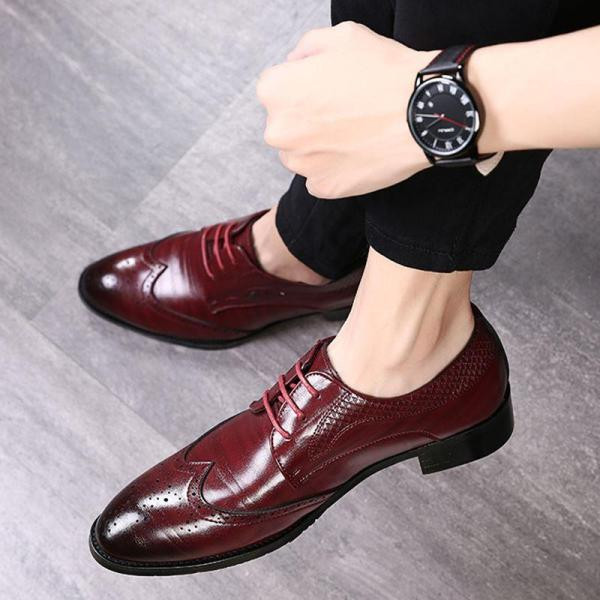 Kolmes värvitoonis paeltega pidulikud meeste kingad