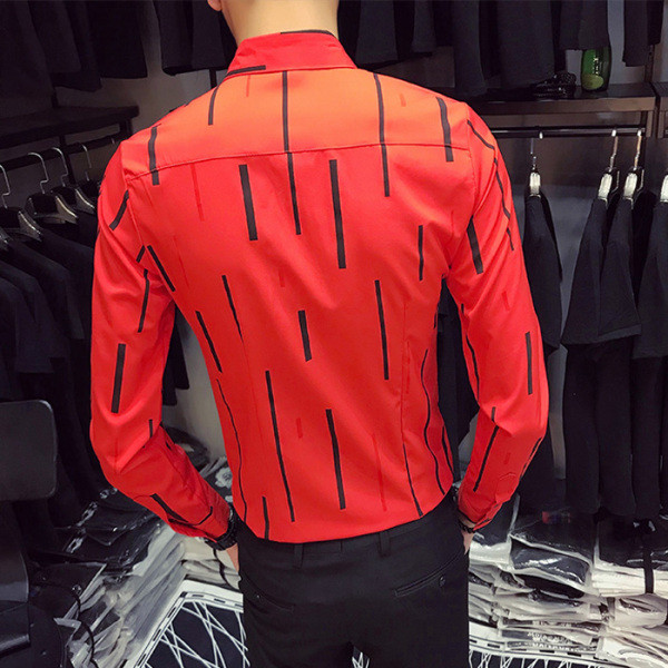 Ανδρικό πουκάμισο με κουμπιά και μακριά μανίκια