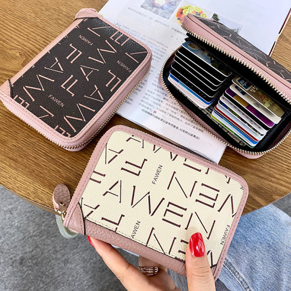 Női pénztárca ökobőr cipzárral három színben