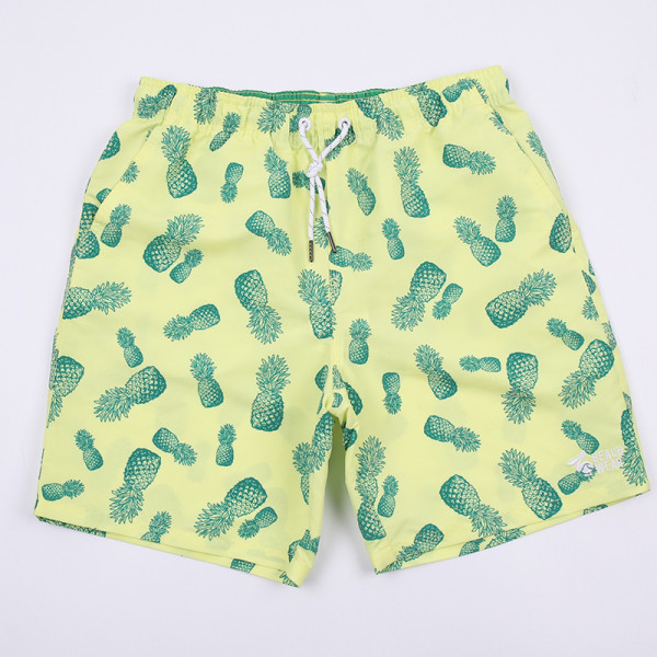 Férfi úszónadrág fűzővel és ananász rátéttel