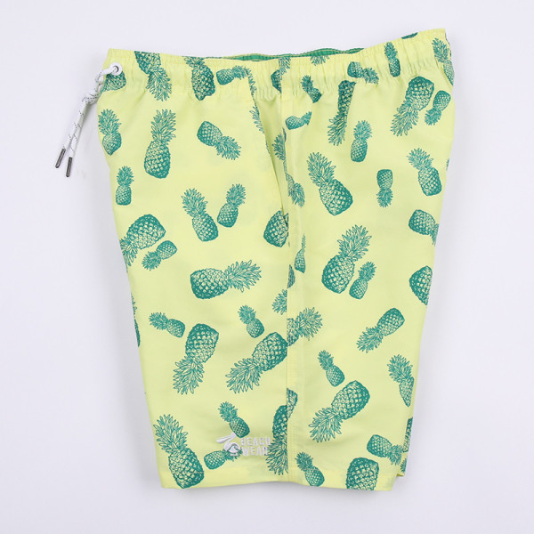 Férfi úszónadrág fűzővel és ananász rátéttel