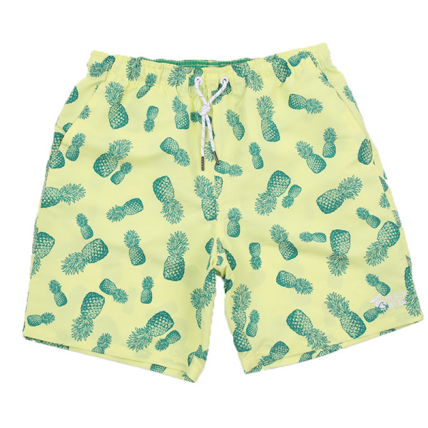 Férfi úszónadrág fűzővel és ananász rátéttel