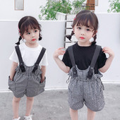 Μοντέρνο παιδικό σετ για κορίτσια ολόσωμη φόρμα + μπλούζα