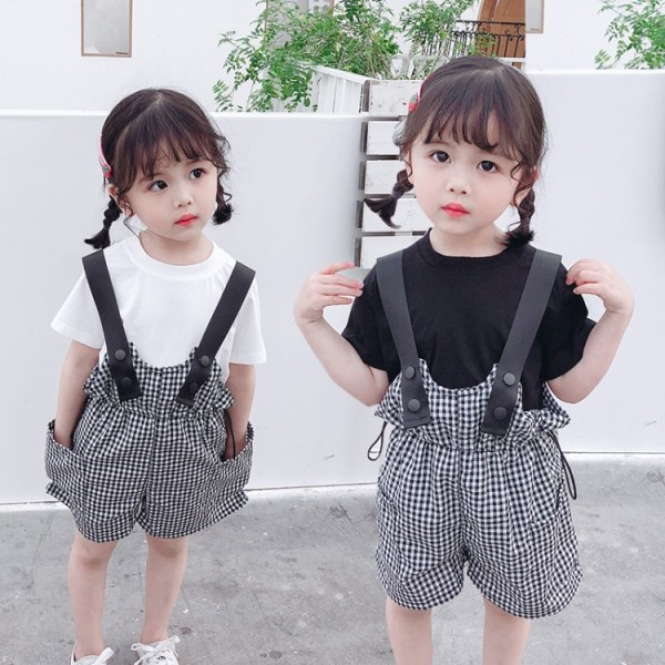 Μοντέρνο παιδικό σετ για κορίτσια ολόσωμη φόρμα + μπλούζα