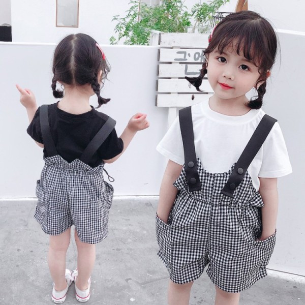 Μοντέρνο παιδικό σετ για κορίτσια ολόσωμη φόρμα + μπλούζα