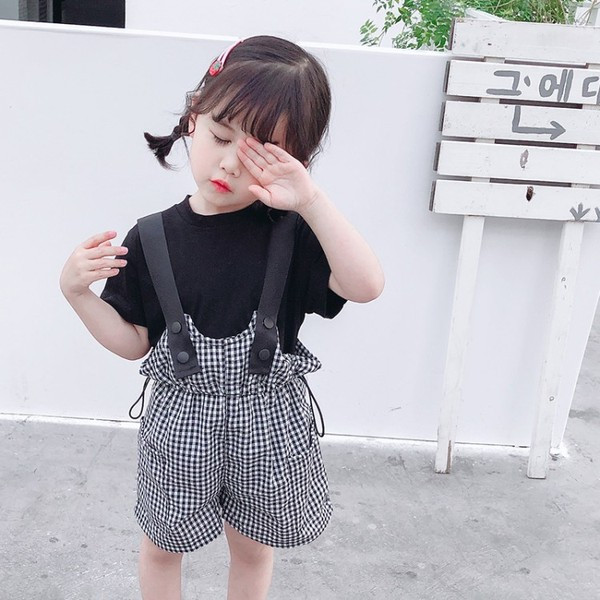 Μοντέρνο παιδικό σετ για κορίτσια ολόσωμη φόρμα + μπλούζα