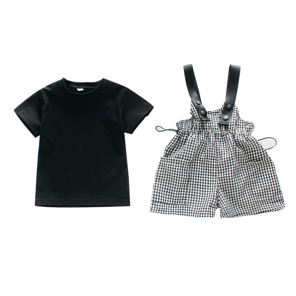 Μοντέρνο παιδικό σετ για κορίτσια ολόσωμη φόρμα + μπλούζα