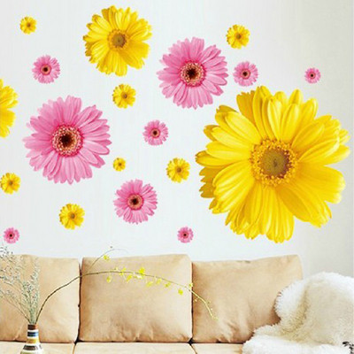 Самозалепващи се стикери за стена с цветя 