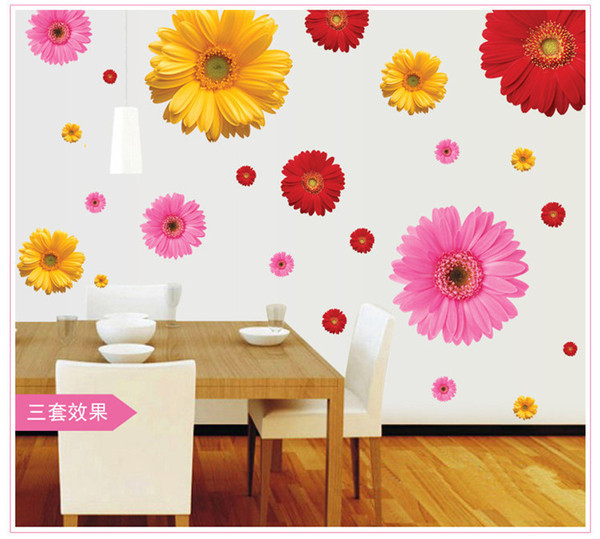 Lipnūs sienų lipdukai su gėlėmis