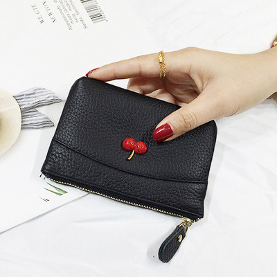 Női pénztárca 3D elemmel, öko bőr cipzárral