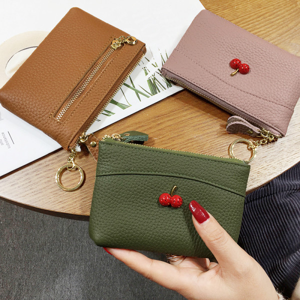 Női pénztárca 3D elemmel, öko bőr cipzárral