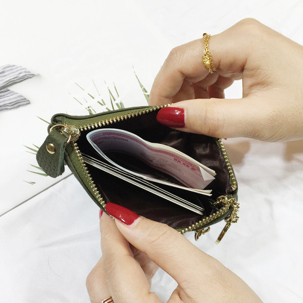 Női pénztárca 3D elemmel, öko bőr cipzárral