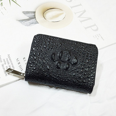 Női pénztárca ekobőr cipzárral, négyzet alakú