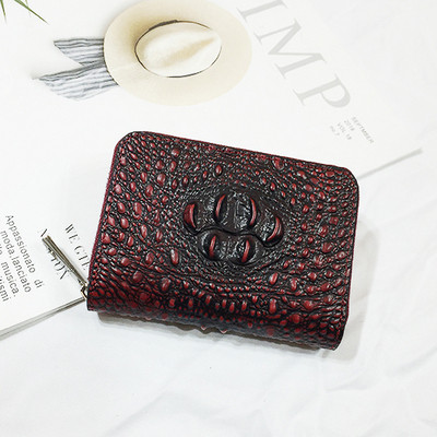 Női pénztárca ekobőr cipzárral, négyzet alakú