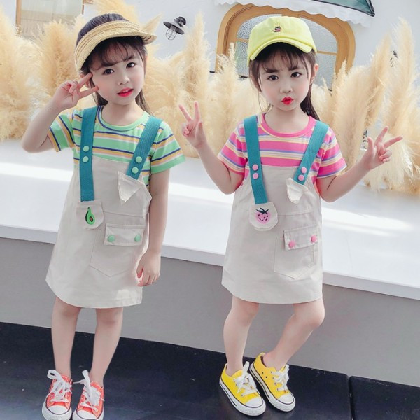 Παιδικό σετ για κορίτσια φόρεμα + μπλουζάκι