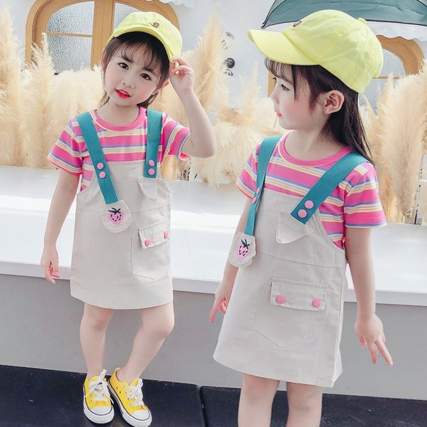 Παιδικό σετ για κορίτσια φόρεμα + μπλουζάκι