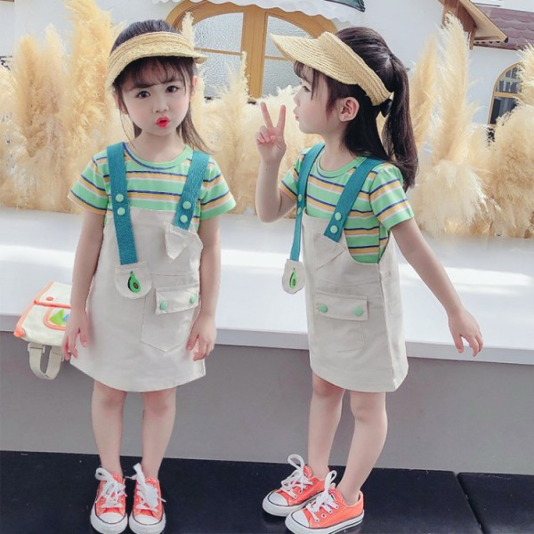 Παιδικό σετ για κορίτσια φόρεμα + μπλουζάκι