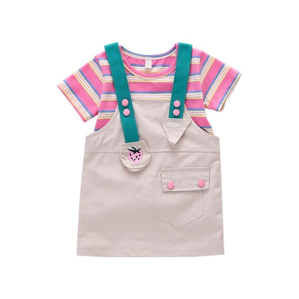 Παιδικό σετ για κορίτσια φόρεμα + μπλουζάκι