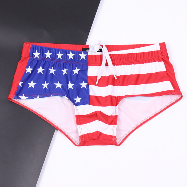 Férfi fürdőruha magas derékkal és nyakkendővel