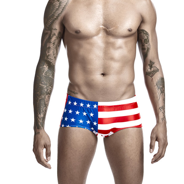 Férfi fürdőruha magas derékkal és nyakkendővel