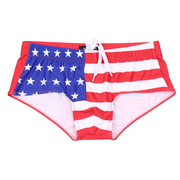 Férfi fürdőruha magas derékkal és nyakkendővel