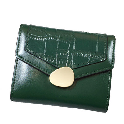 Γυναικείο πορτοφόλι με μεταλλική στερέωση από οικολογικό δέρμα