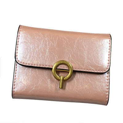 Öko bőrből készült, modern női pénztárca fém rögzítéssel