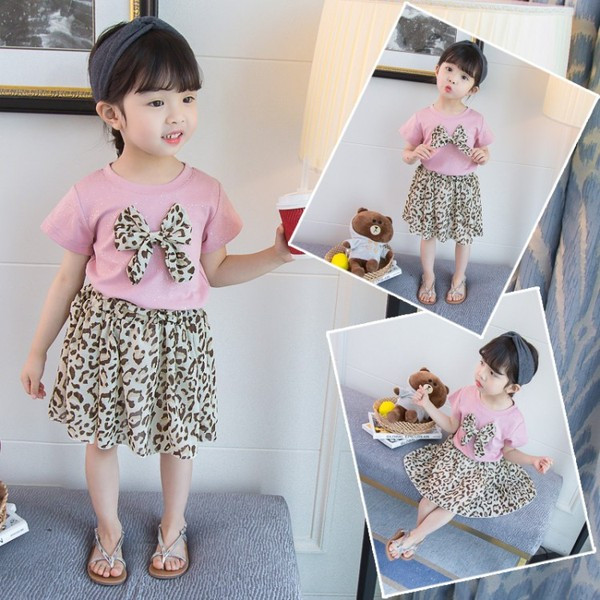 Μοντέρνα παιδικά σετ για κορίτσια μπλούζα + φούστα