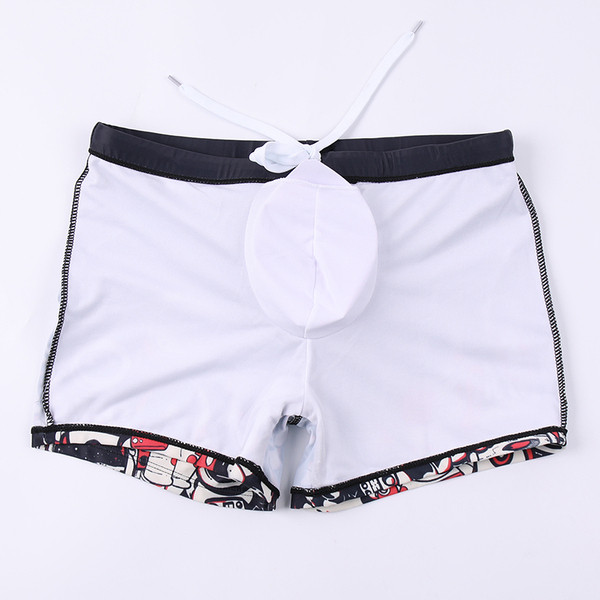 Costume de baie pentru bărbați cu aplicații și legături în talie