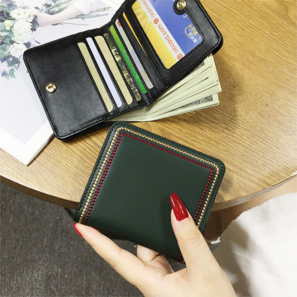 Női alkalmi pénztárca eko bőrből, hímzéssel