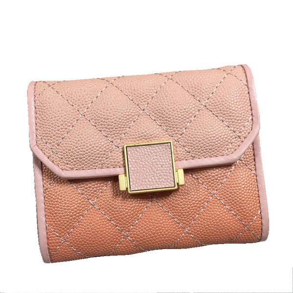 Modern női pénztárca eko bőrből, fém rögzítéssel