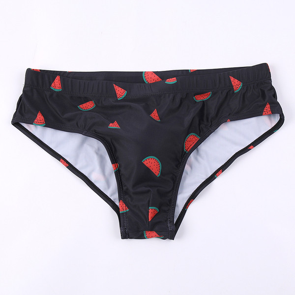 Férfi fürdőruha elasztikus és görögdinnye rátéttel