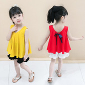 Modern gyerek szett lányoknak szalaggal + rövidnadrág