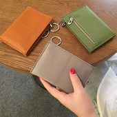 Női pénztárca ökobőr cipzárral és fém lánccal