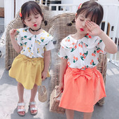 Νέο μοντέλο παιδικό σετ για κορίτσια πουκάμισο + φούστα