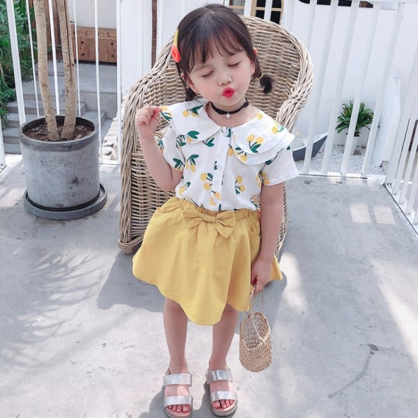 Νέο μοντέλο παιδικό σετ για κορίτσια πουκάμισο + φούστα